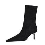 QITUMAUL Ботильоны женские черные - фото