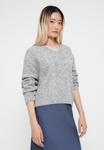 Джемпер VILA VIEMMELIE V NECK PULLOVER, Light Grey Melange/Mottled Light Grey - фото 4