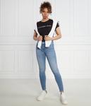 Футболка женская Calvin Klein Jeans облегающего кроя с логотипом бренда, черный - фото 2