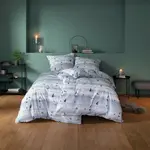 Постельное белье Cuddly из фланели Arctic Dove 155x220 см + 80x80 см Estella - фото 8