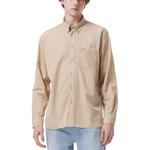 LACOSTE Мужская рубашка бежевого цвета Beige - фото 3