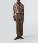 Hogan поло-свитер из шерсти и кашемира в полоску Bode, Brown Multi - фото 2