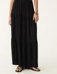 Юбка миди Stradivarius boho черного цвета - фото 4