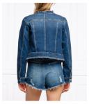 Куртка Twinset Actitude джинсовая с необработанным воротником, синий - фото 4