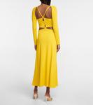 Платье макси из ребристой ткани с вырезом Christopher Esber, Solace - фото 3