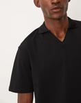 Плотная свободная рубашка-поло ASOS DESIGN черного цвета - фото 5