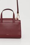Кожаная сумка Furla, бордовый - фото 3