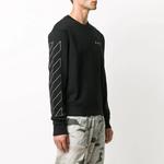 Толстовка diagonal stripes logo pullover men black Off-White, черный - фото 4