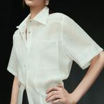 ELLE Рубашка Women's White Lapel Moderate - фото 4