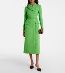 Платье миди Kalonice из шерстяного крепа Emilia Wickstead, Fresh Green - фото 2