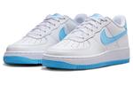Кроссовки для скейтбординга Nike Air Force 1 Kids, White/White/Aquarius Blue - фото 4