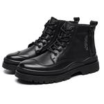 Ботинки Short Martin мужские черные YEDANI, Черные однослойные туфли - фото 8