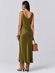 Платье Palm без рукавов с круглым вырезом миди Ghost, Khaki - фото 5