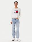 Свитер regular fit Colorblock Flag DW0DW20970 Tommy Jeans, белый - фото 2