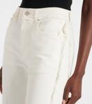 Высокие джинсы-буткат McQueen, Optical White - фото 4