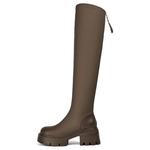 Женские ботинки Over the knee ST&SAT, Coffee - фото