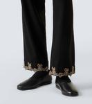 Широкие брюки-клеш из шерстяного фланели laurelist Bode, Black - фото 6