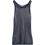 Мини-платье с сеткой PRADA, черный - фото