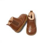 Детские кожаные ботинки для детей Snoffy, коричневый - фото 4