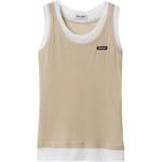 Топ с нашивкой логотипа MIU MIU, хаки - фото