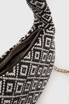 Сумка Guess с геометрическим узором, черно-белый - фото 4