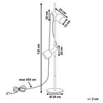 Торшер Beliani, 12x28x125 см, черный - фото 3