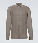 Льняная рубашка Fedeli, коричневый - фото