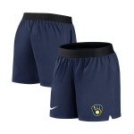 Женские темно-синие шорты Milwaukee Brewers Authentic Collection Flex Vent Max Performance Nike, синий - фото