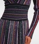 Полосатое платье с пайетками Missoni, Multicolor Orange,Purple,Black - фото 5