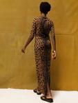 Леопардовый принт платье с высоким воротником Ro&Zo - фото 5