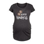 Футболка с рисунком Maternity Scatter Kindness, цвет Heather Charcoal - фото
