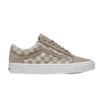 Кроссовки Vans Old Skool Checkerboard - Moon Rock Beige, кремовый - фото