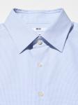 Рубашка super non-iron regular fit в клетку Uniqlo, цвет 61 синий - фото 3
