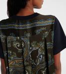 Мини-платье с узором пейсли Sacai, NavyxKhaki - фото 5