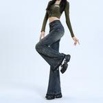 Джинсы женские HELEH, черно-серые с флисовой подкладкой - фото 8