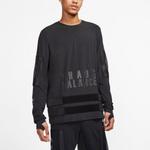 Толстовка Nike Printing Splicing Sports Round Neck Pullover Black, черный - фото 4