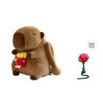 Плюшевая игрушка капибара, плюшевая кукла, высота 35 см Doudou Beibei - фото