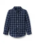 Универсальная фланелевая рубашка с рисунком «таттерсолл» Janie And Jack, синий - фото