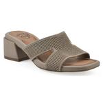 Сандалии на толстом каблуке White Mountain, gold fabric - фото