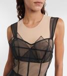 Платье миди из тюля Maison Margiela, черный - фото 4