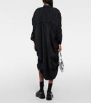 Драпированное платье миди из хлопка Noir Kei Ninomiya, черный - фото 3