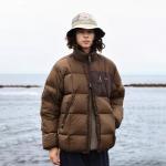 Куртка Nothomme Contrast Color Down, хаки/коричневый - фото 3