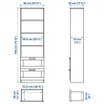 Книжный шкаф с ящиками IKEA BRIMNES, 60x190 см, черный - фото 4