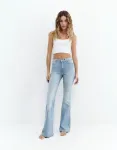 Голубые расклешенные джинсы Pull&Bear Skinny - фото
