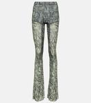 Расклешенные брюки с принтом halcyon Knwls, мультиколор - фото