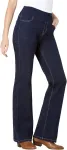 Woman Within Plus Size Flex Pull-On Bootcut Gap-Free Stretch Denim Jeans - фото