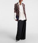 Широкие брюки из плиссированной шерсти Dries Van Noten, черный - фото 2