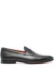 Santoni кожаные лоферы, черный - фото