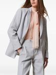 Однобортный блейзер из твила TWINSET, серый - фото 2