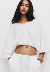 Блуза PULL&BEAR ADJUSTABLE, White - фото 4